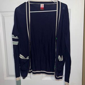 MATILDA JANE serendipity navy button down cardigan Medium